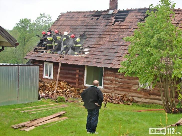 Pożar budynku mieszkalnego w Krościenku Wyżnym