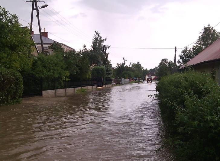 Podtopienia w wyniku gwałtownych opadów deszczu