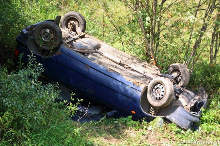 Skoda dachowała, dwie osoby w szpitalu