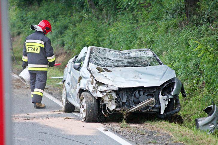 Kabriolet dachował w Korczynie