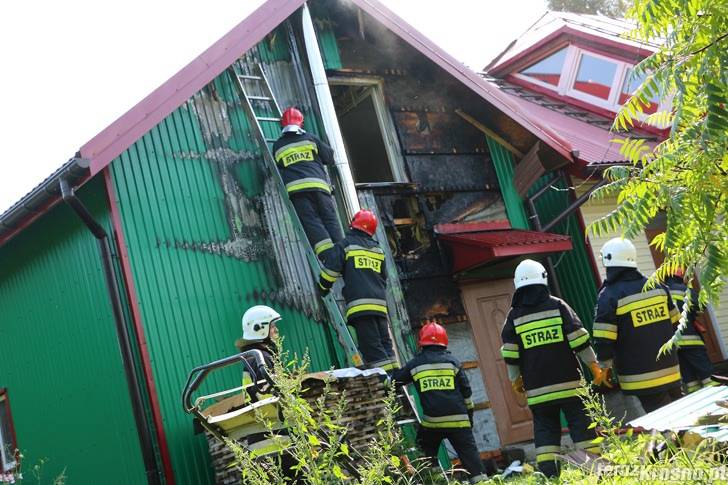 Pożar budynku gospodarczego w Rogach