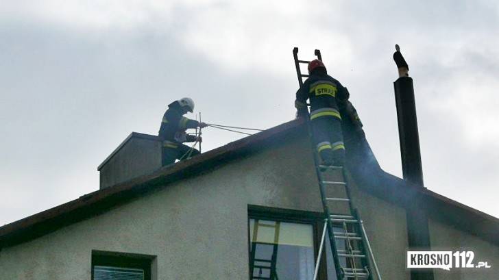 Pożar domu w Niżnej Łące