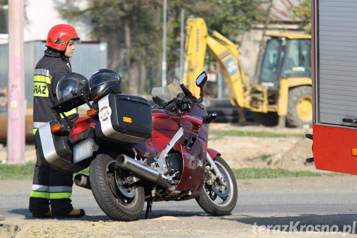 Zderzenie osobówki i motocykla