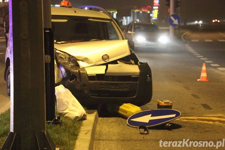 Zderzenie dwóch fiatów w Krośnie