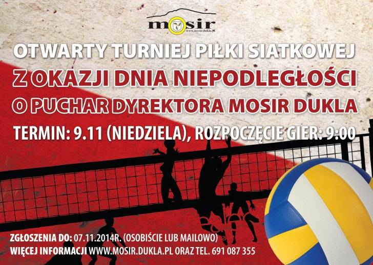Turniej Piłki Siatkowej z okazji Dnia Niepodległości - zaproszenie