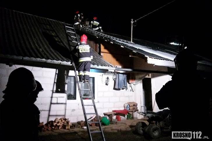 Zawadka Rymanowska: Pożar sadzy w kominie