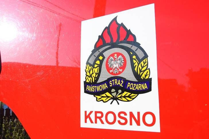 Pożar krzewów w Dukli