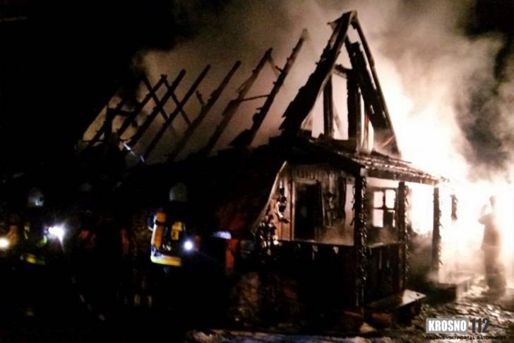 Pożar w Zyndranowej, w budynku były materiały wybuchowe