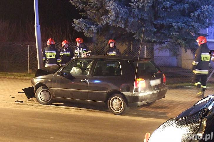 Krosno: Jazdę zakończył na latarni