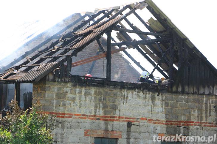 Pożar budynku gospodarczego w Przybówce