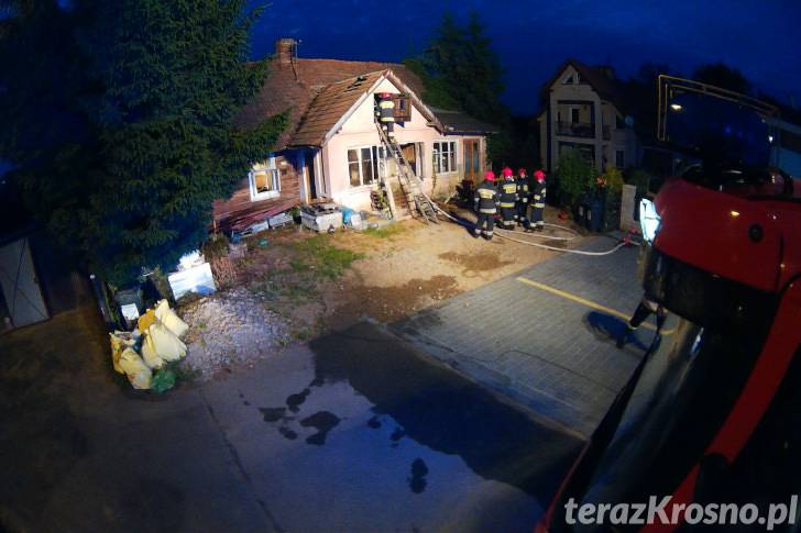 Pożar domu na Różanej