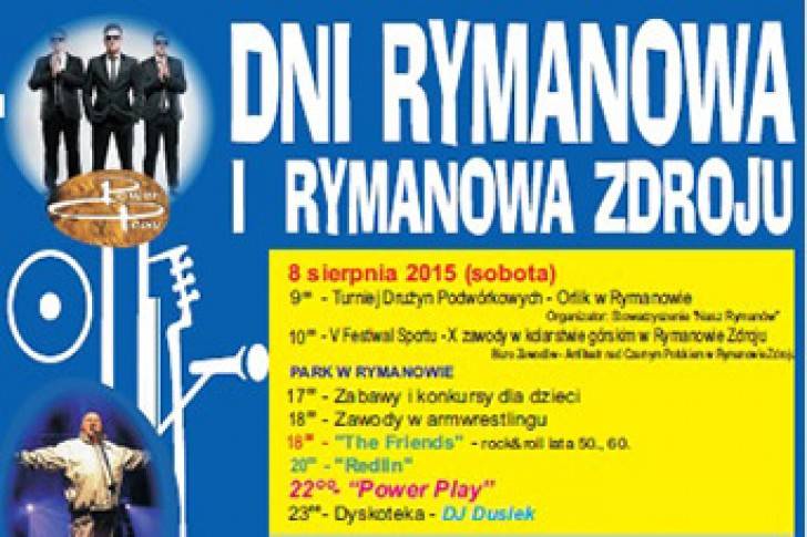 Już w najbliższą sobotę Dni Rymanowa i Rymanowa Zdroju 2015