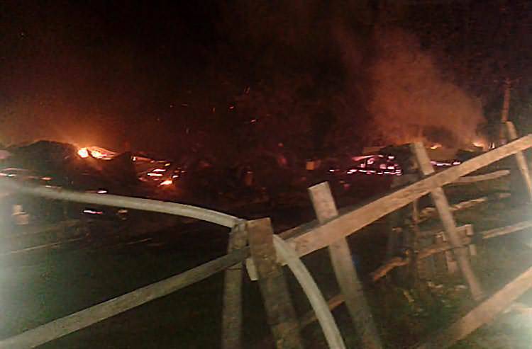 Pożar bacówki w Chyrowej