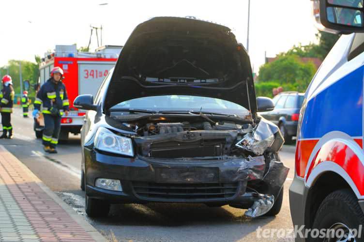 Zderzenie dwóch Skód w Jedliczu