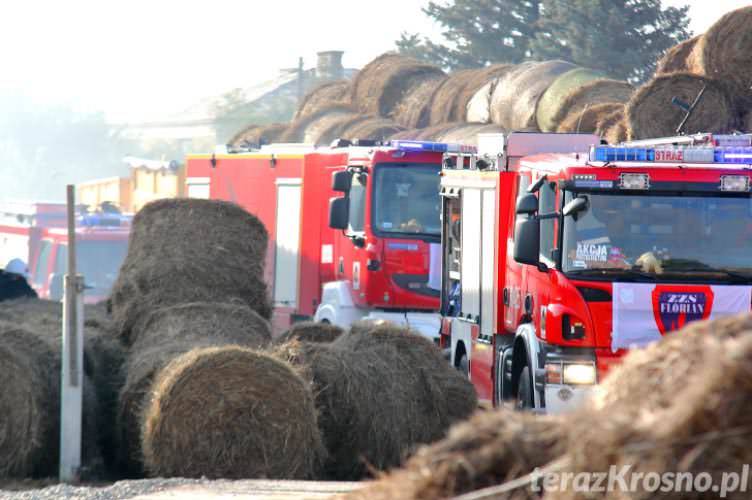 Pożar bel siana w Zręcinie