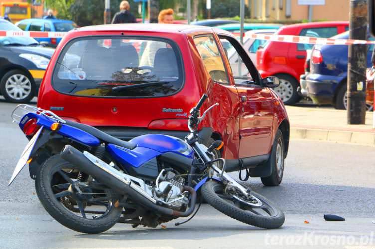 Wypadek w Krośnie. Kursantka w szpitalu