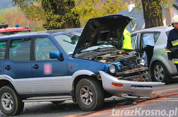 Ukrainka poszkodowana w zderzeniu dwóch samochodów pod Duklą