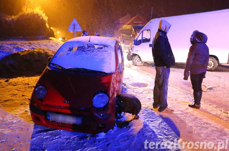 Zderzenie trzech samochodów w Krościenku Wyżnym