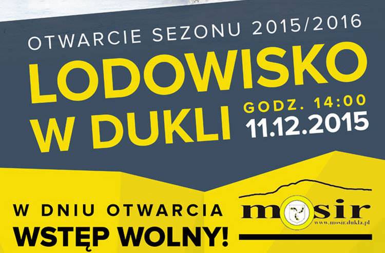 Lodowisko w Dukli będzie otwarte od jutra