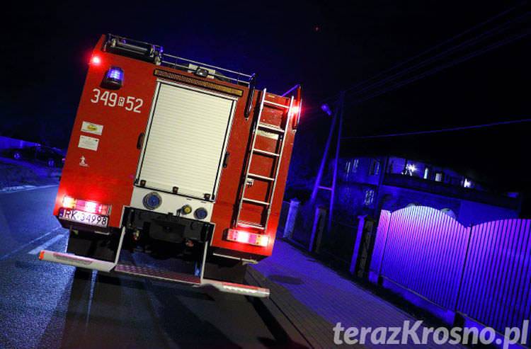 Pożar w Krośnie, prawdopodobnie od kominka