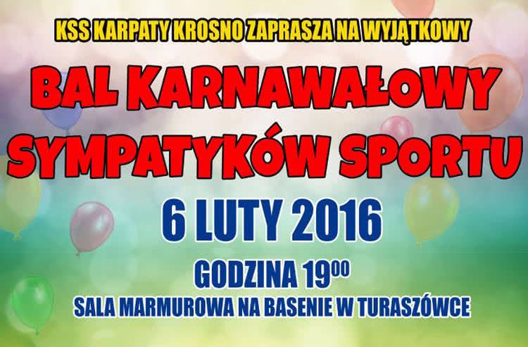 Bal Karnawałowy Sympatyków Sportu - zaproszenie