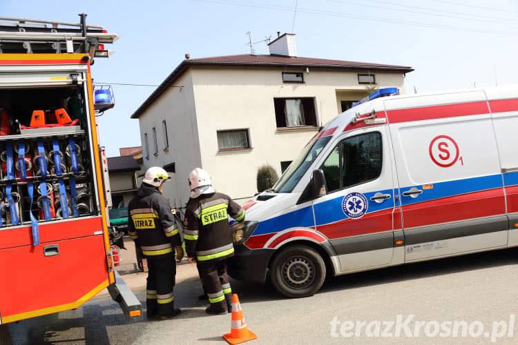 Pożar domu w Polance