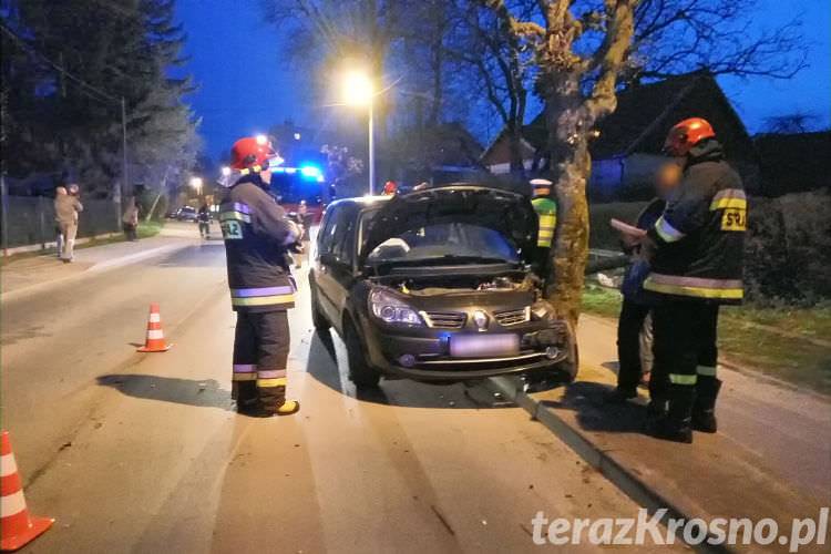 Wjechała w drzewa
