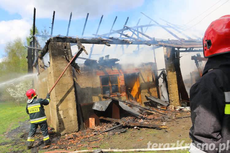 Pożar stodoły w Odrzykoniu
