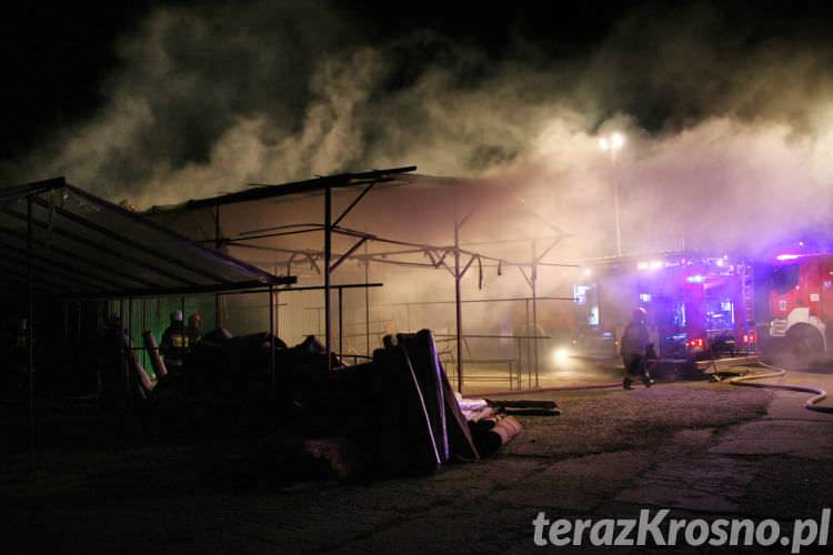 Pożar na krośnieńskiej targowicy