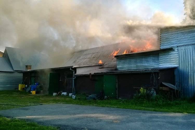 Spłonął budynek gospodarczy w Zyndranowej