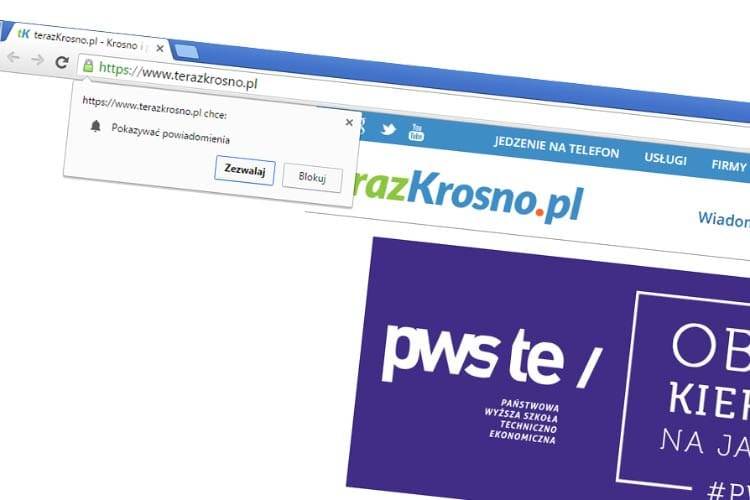 Włącz powiadomienia push od terazKrosno.pl