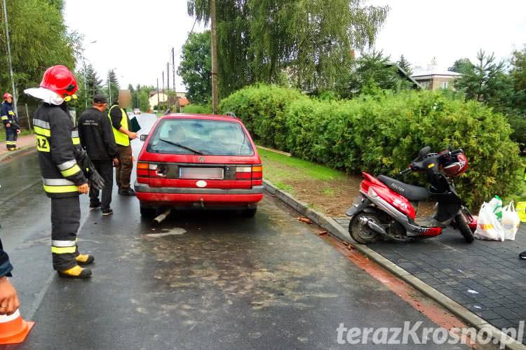 Zderzenie skutera i osobówki w Jedliczu