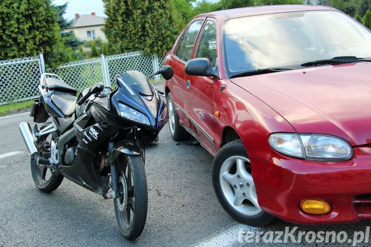 Wypadek w Iwoniczu. Nie ustąpił pierwszeństwa motocykliście