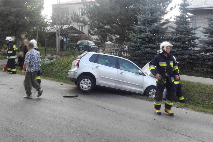 Zderzenie dwóch volkswagenów w Rymanowie
