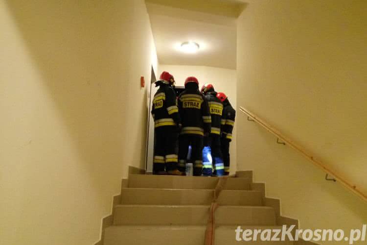 Pożar w bloku przy Hallera