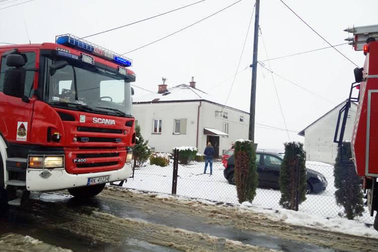 Pożar krokwi na poddaszu
