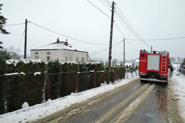 Pożar krokwi na poddaszu