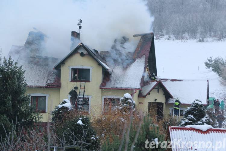 Pożar domu w Olchowcu