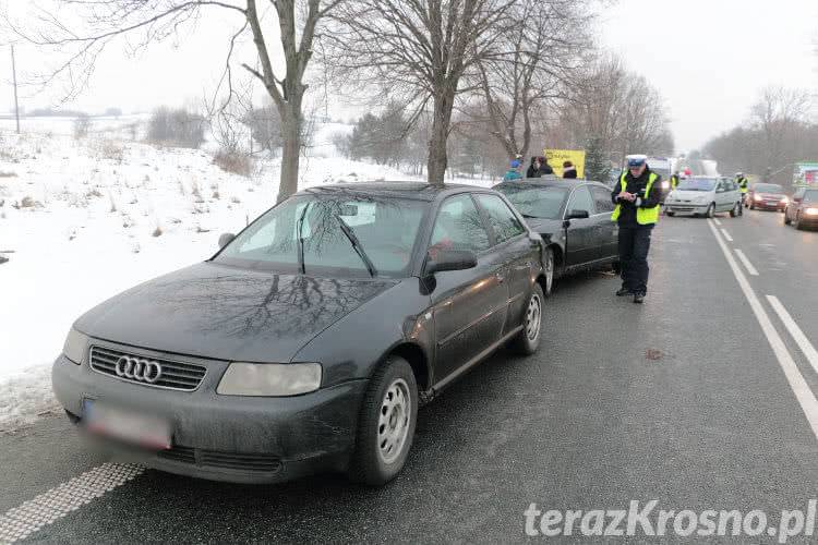 Cztery samochody zderzyły się na Bieszczadzkiej
