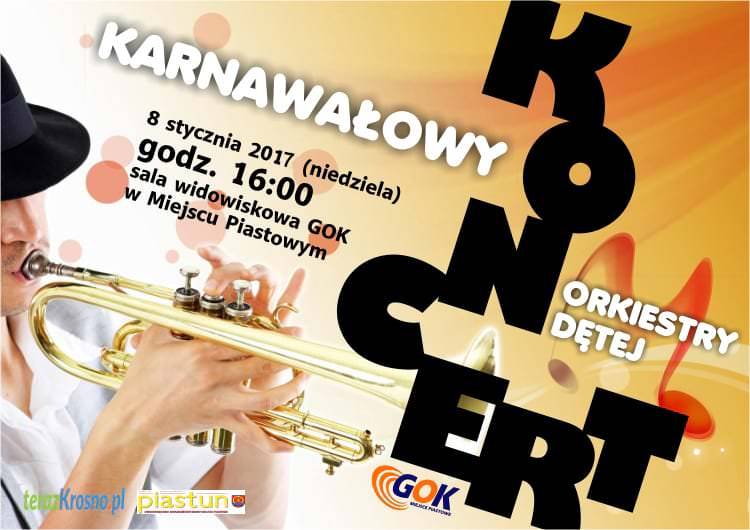 Karnawałowy Koncert Orkiestry Dętej - zaproszenie