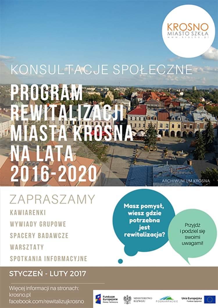Startują konsultacje społeczne Programu Rewitalizacji Miasta Krosna