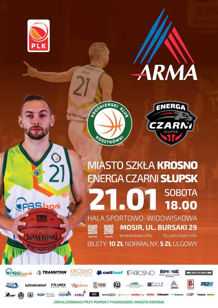 Miasto Szkła Krosno - Energa Czarni Słupsk - zapowiedź
