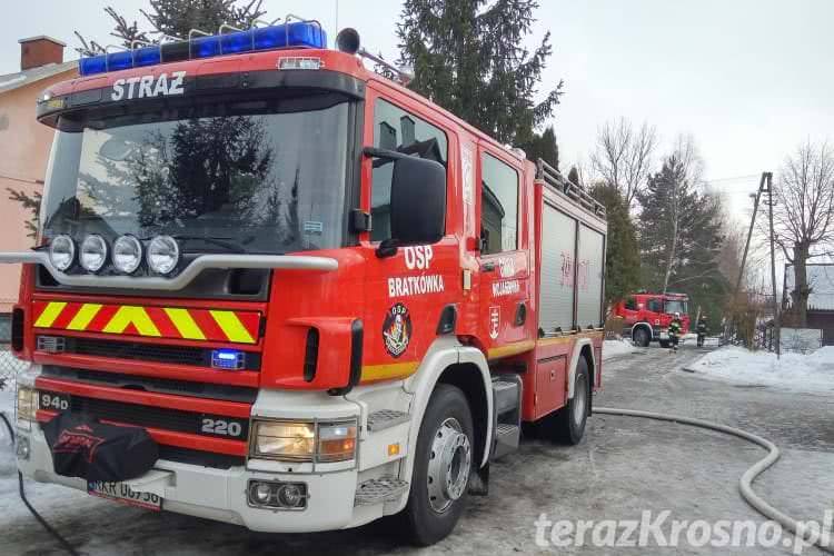 Pożar drewutni w Przybówce