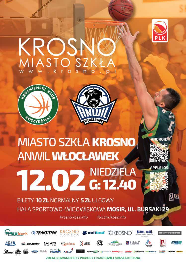 W niedzielę Miasto Szkła Krosno podejmie Anwil Włocławek