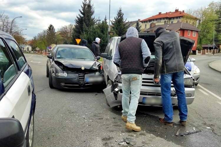 Krosno. Zderzenie przy placu targowym