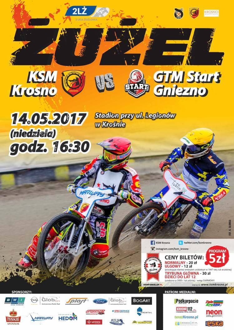 Awizowane składy na mecz KSM Krosno GTM Start Gniezno