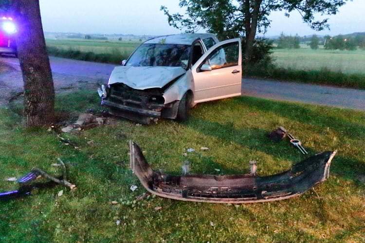 Pijany uderzył w drzewo