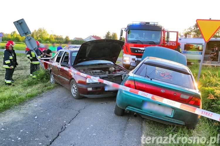 Wypadek w Korczynie, trzy osoby w szpitalu