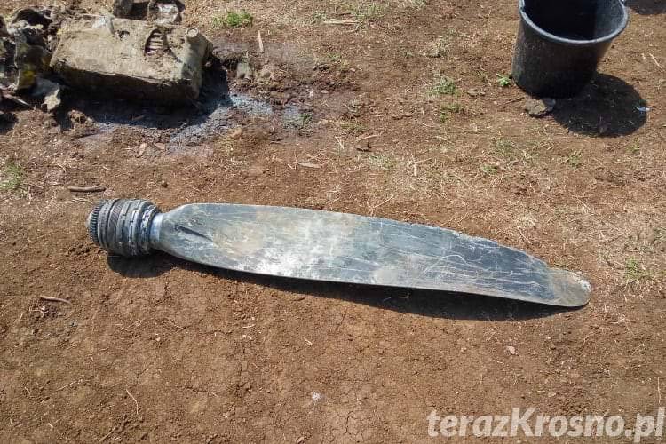 Fragmenty samolotu Messerschmitt w Świerzowej Polskiej