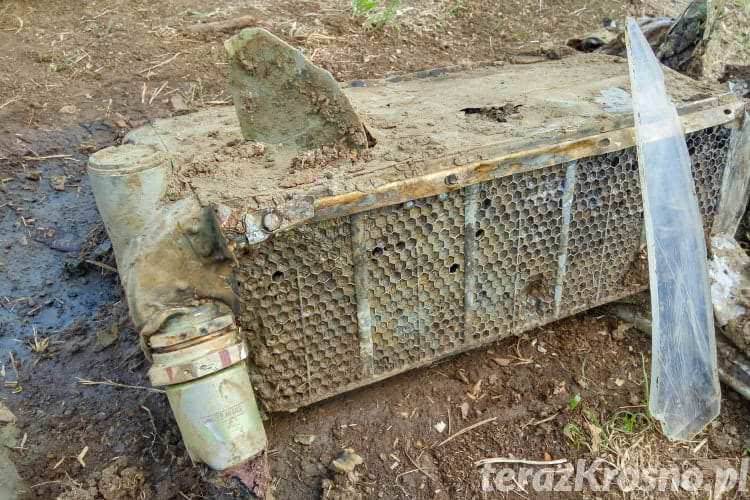 Fragmenty samolotu Messerschmitt w Świerzowej Polskiej